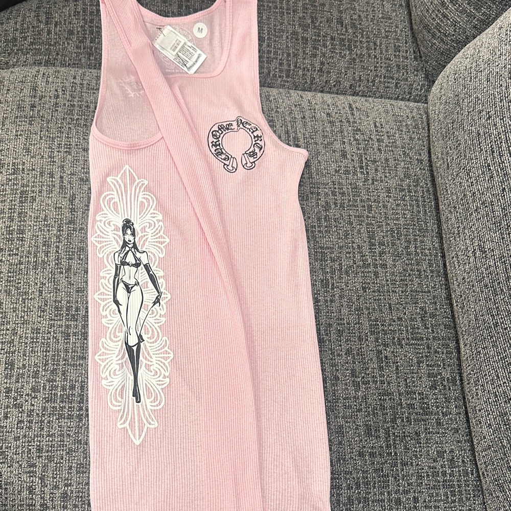 Chrome Hearts Deadly Doll Pink Tank Top